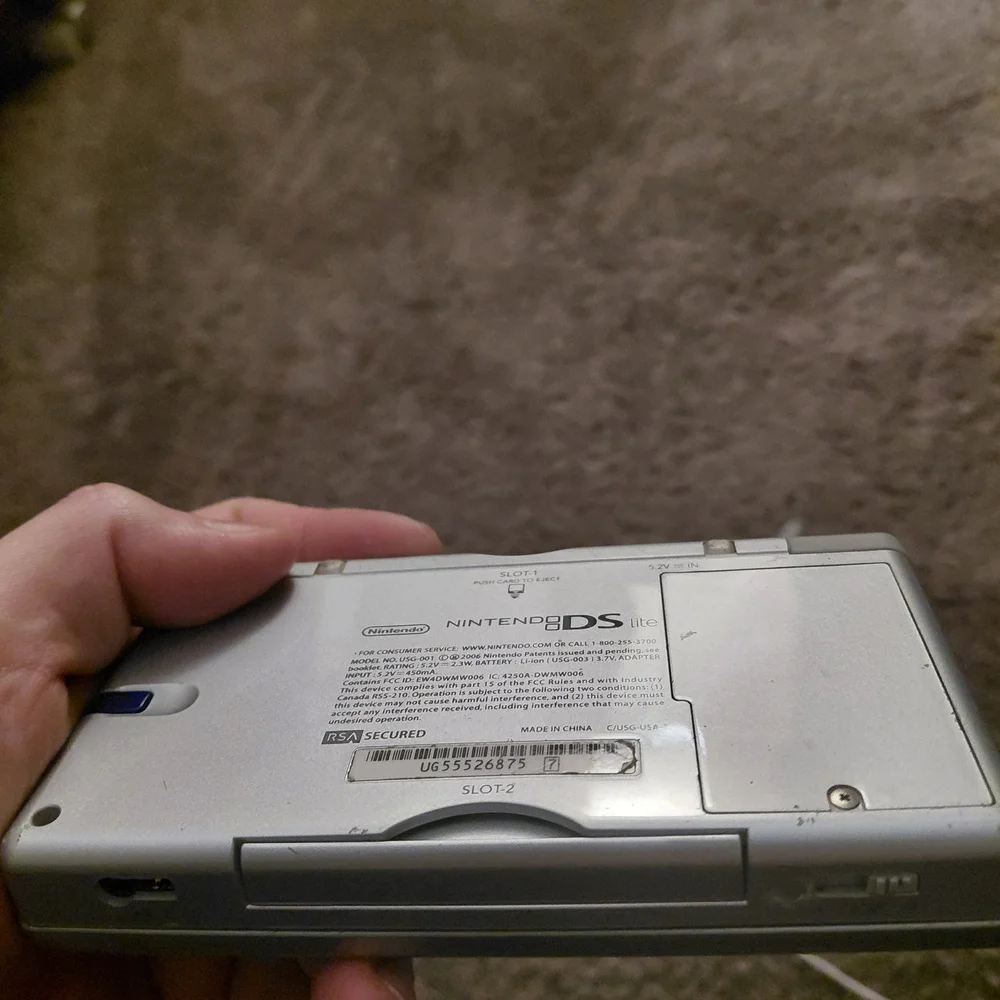 Nintendo DS Lite Silver Handheld Console